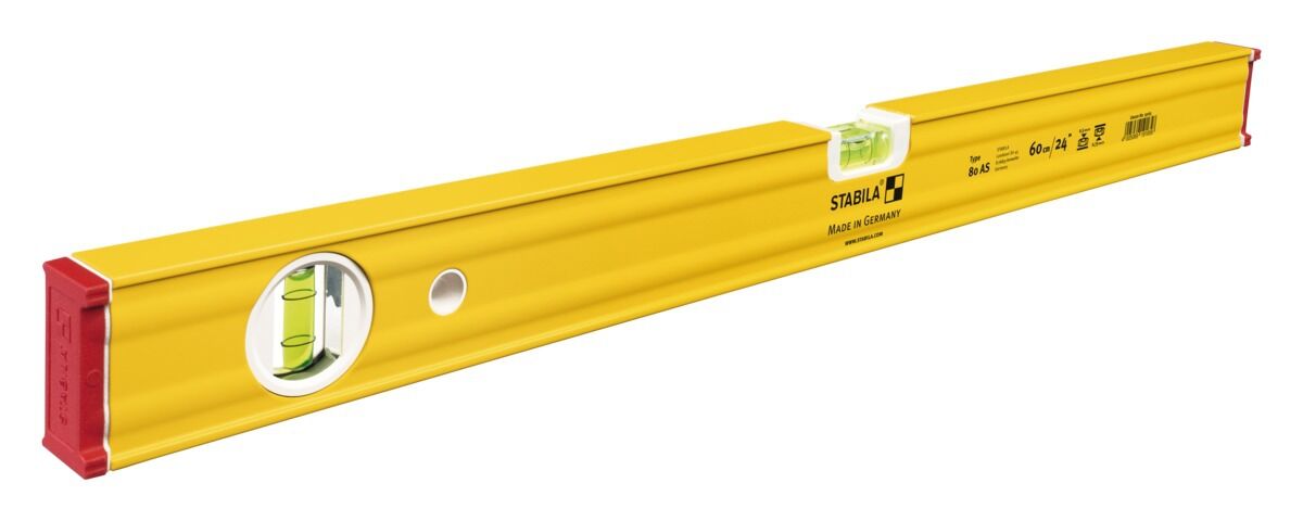 STABILA Leichtmetall Wasserwaage 80AS 60cm