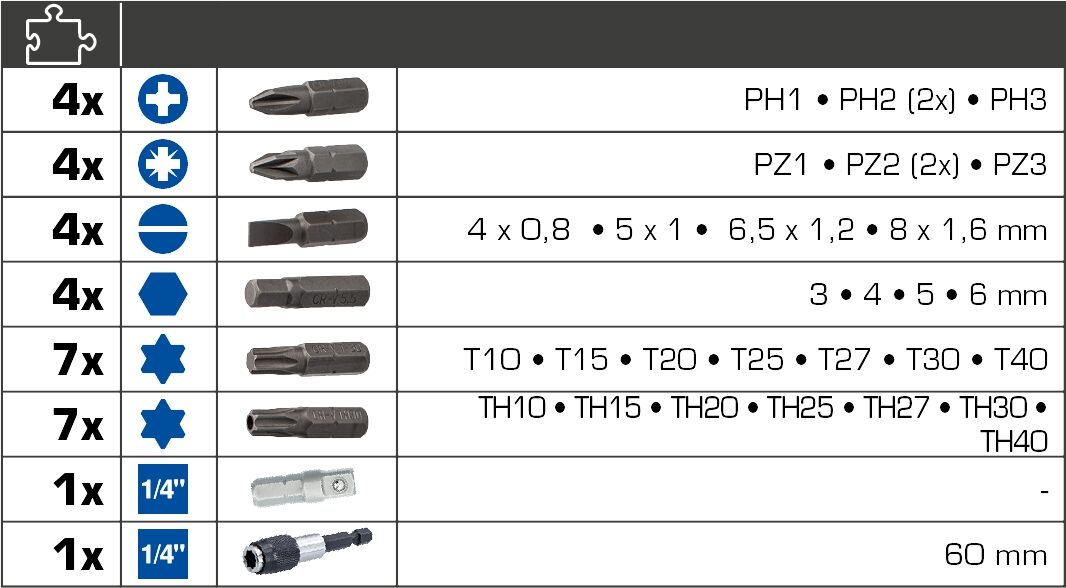 BRILLIANT TOOLS Bit Set gemischt 32-teilig