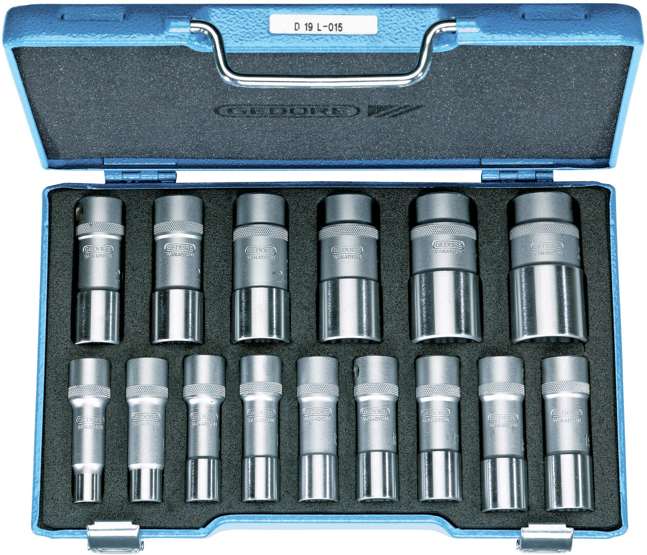 GEDORE Steckschlüsseleinsatz 1/2",lang Set UD 10-32mm D 19 L-015 2190214