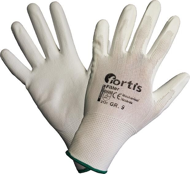 FORTIS Handschuhe Fitter PU/Nylon Gr. 7 weiß