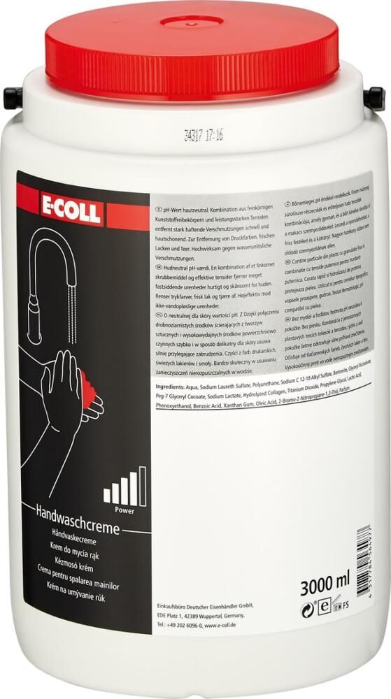 E-COLL Handwaschcreme 3L Rundbehälter