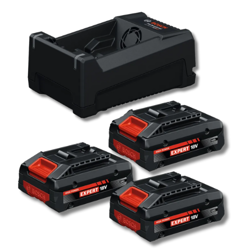 BOSCH Akku-Starter-Set 3xEXBA18V-40, GAL 12v/18V-80