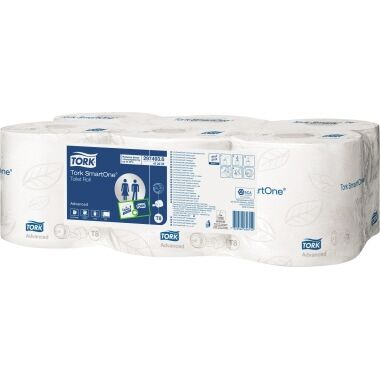 TORK Toilettenpapier 2-lagig weiß 6 Rollen SmartOne 472242