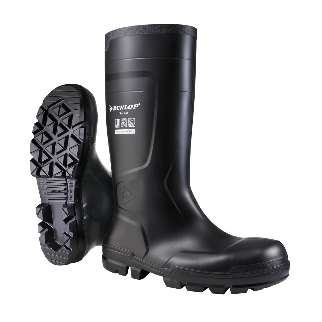 DUNLOP Sicherheits-Stiefel Work-It Full Safety Gr. 40 PVC schw S5 SR NB2HD01