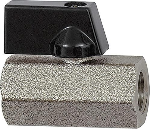 RIEGLER Mini-Kugelhahn valve line G 3/8" IG Messing Flügelgriff DN 8
