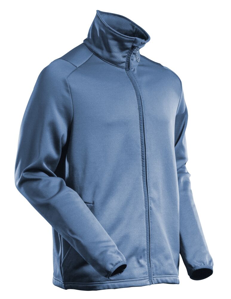 MASCOT Fleece-Pullover Customized Gr. L steinblau mit RV 22585-608