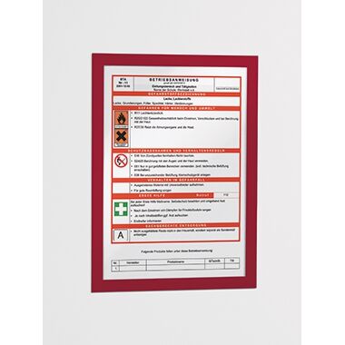 DURABLE Magnetrahmen MAGAFRAME 487203 DIN A4 rot 2St./Pack.