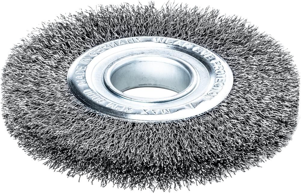 LESSMANN Rundbürste 200x24/27mm Stahldraht gewellt 0,35mm Stahldraht