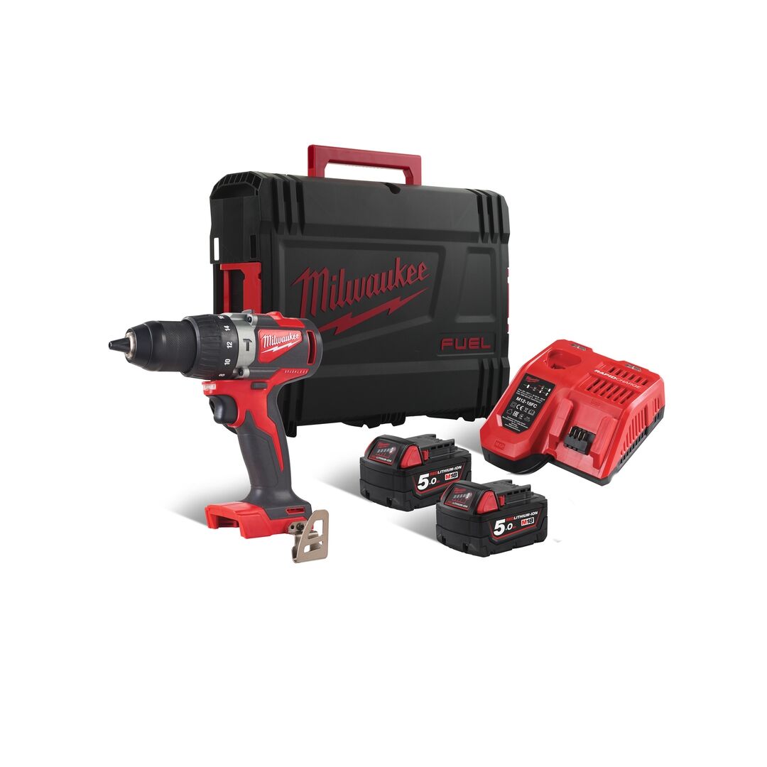 MILWAUKEE Akku-Schlagbohrschrauber M18BLPD2-502X 2x18V 5Ah Ladegerät