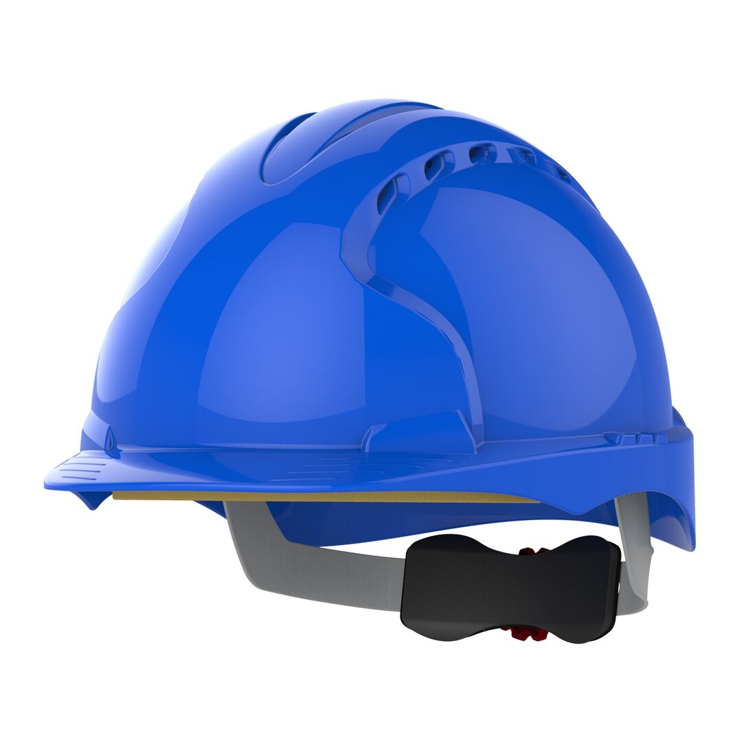 JSP Schutzhelm EVO3 AJF170 belüftet mit Schirm blau
