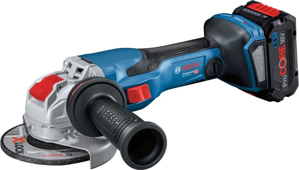 BOSCH Akku-Winkelschleifer GWX 18V-15 C 2xProCore 18V/8,0Ah, Ladegerät, X-Boxx