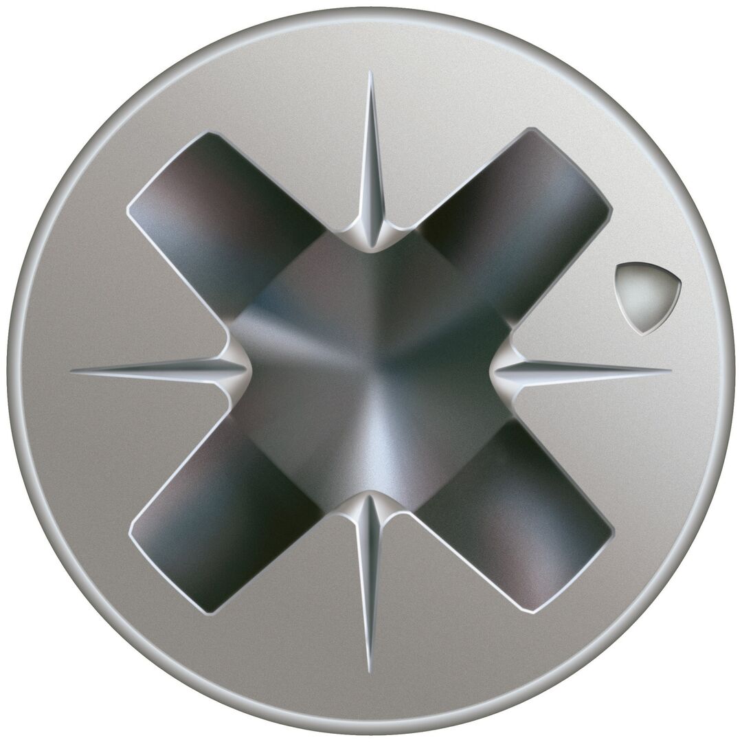 SPAX Glasleistenschraube A2 3,5x40mm PZ2 Senkkopf Teilgewinde CUT Edelstahl 200 Stück