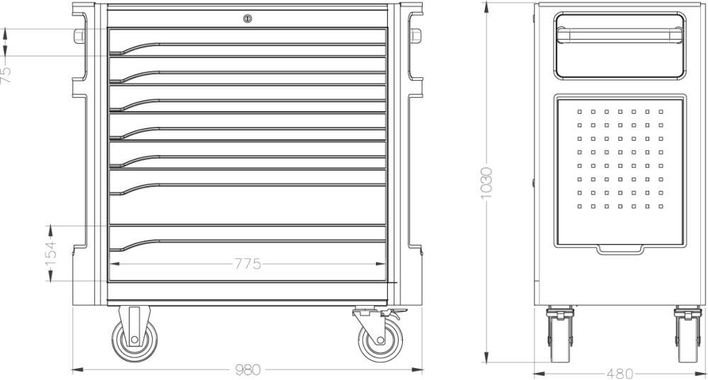 FORMAT Werkstattwagen 2018 978x 480x1000mm