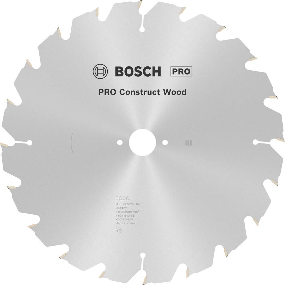 BOSCH Kreissägeblatt Construct Wood TKB 315x30mm 20FWF TOP
