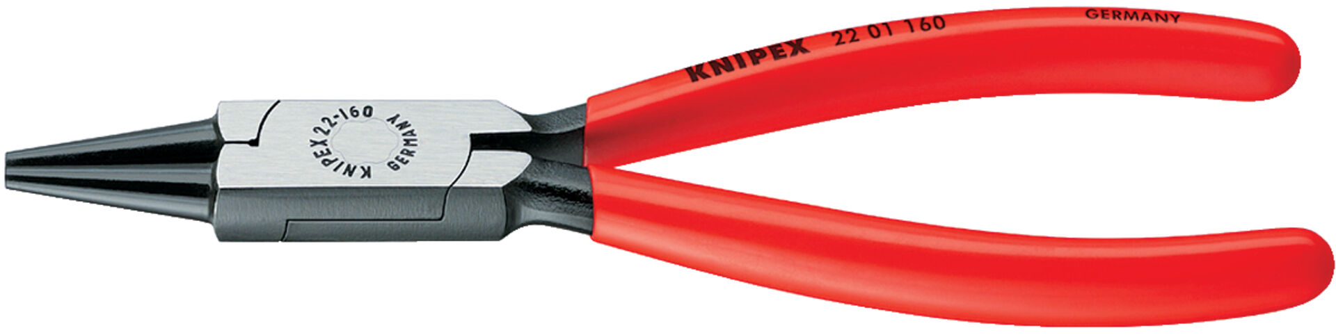 KNIPEX 22 01 140 Rundzange schwarz atramentiert 140mm