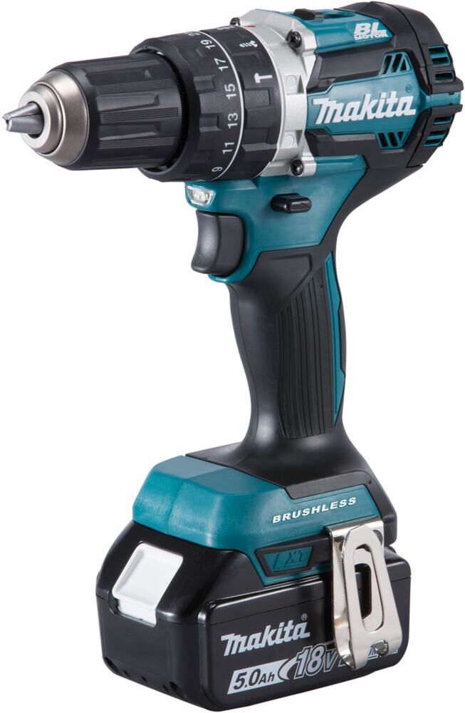 MAKITA Akku-Schlagbohrschrauber DHP484RTJ 2x5Ah Akku DC18RC