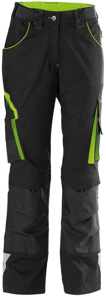 FORTIS Damen-Bundhose 24 schwarz/limegreen Gr. 48