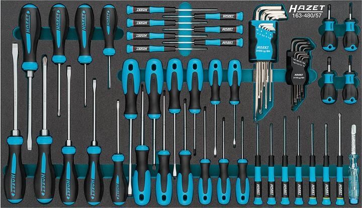 HAZET Werkstattwagen 265-teilig Werkzeugsortiment 7 Schubladen 179NXL -7/265