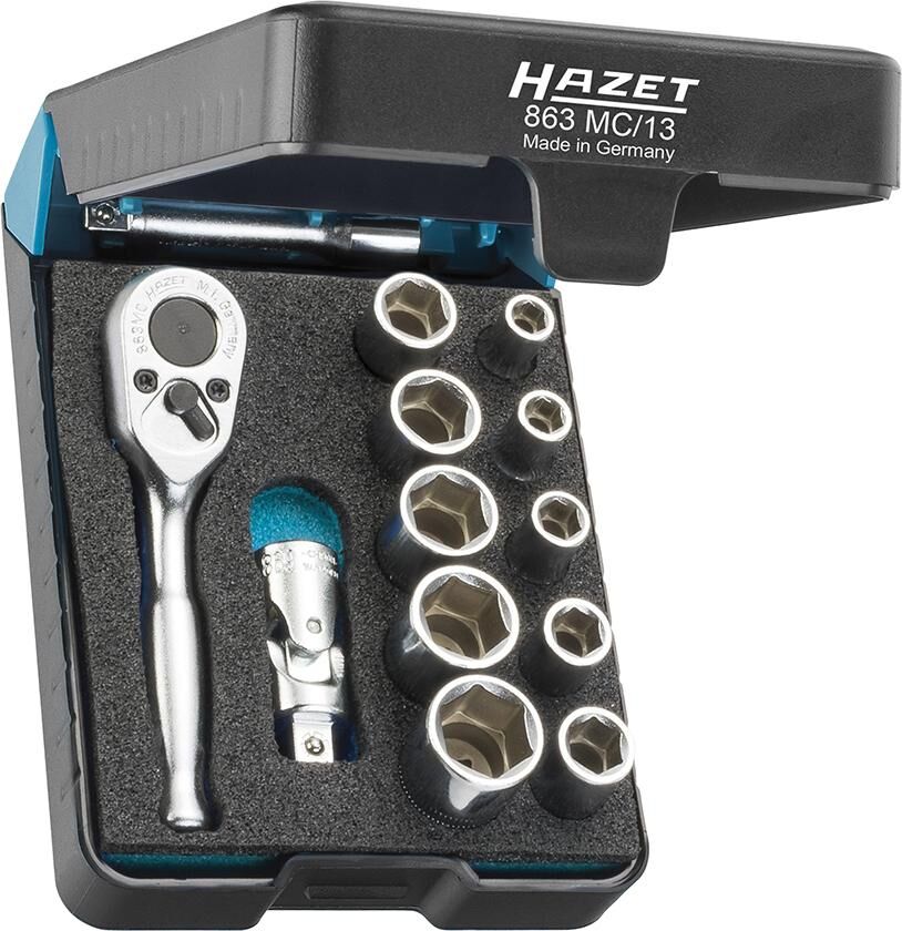 HAZET Steckschlüssel Set 1/4" 13-teilig 863MC/13