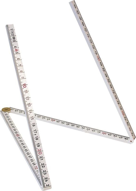 HULTAFORS Gliedermaßstab Kunststoff 1mx13mm weiß 4 Glieder