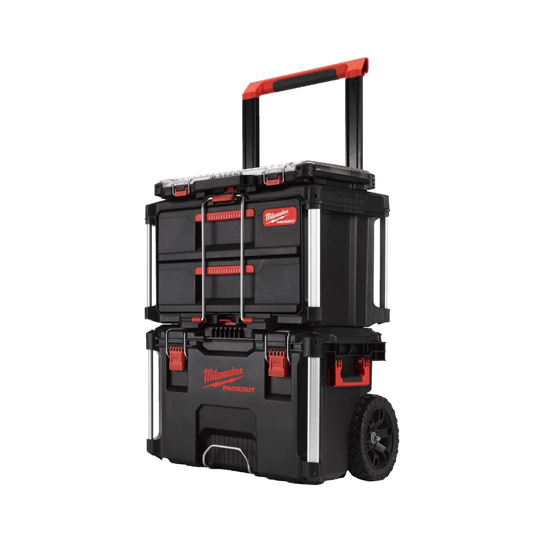 MILWAUKEE PACKOUT Starter SET 3-teilig Koffer mit 2 Schubladen & Organiser