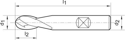 FORMAT Radiusfräser 10,0mm WN VHM HB Z 2 K TiAlN