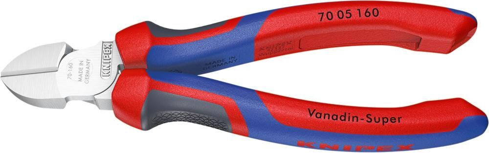 KNIPEX Seitenschneider 160mm verchromt Mehrkomponenten-Hülle 70 05 160