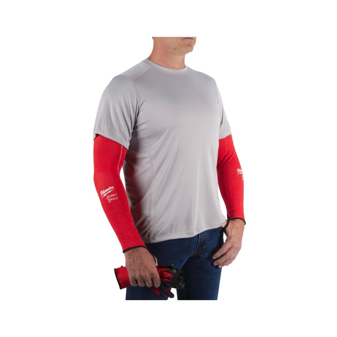MILWAUKEE Arm-Schnittschutz Klasse C 40 cm rot