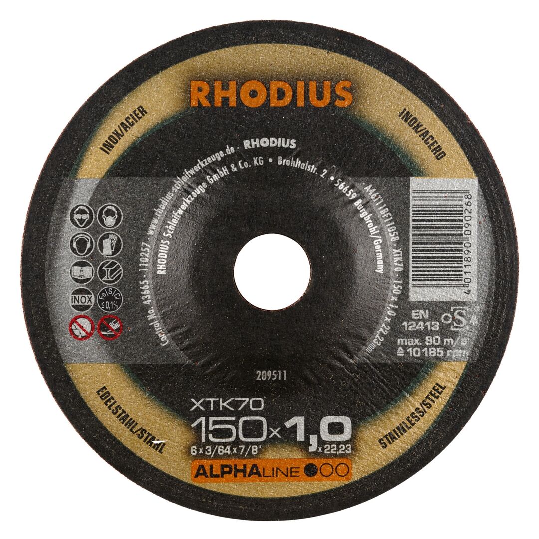 RHODIUS Trennscheibe XTK70 230x1,9mm gekr.