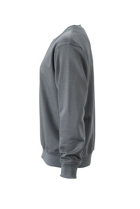 JAMES & NICHOLSON Sweatshirt Rundhals dark-grey Gr. M