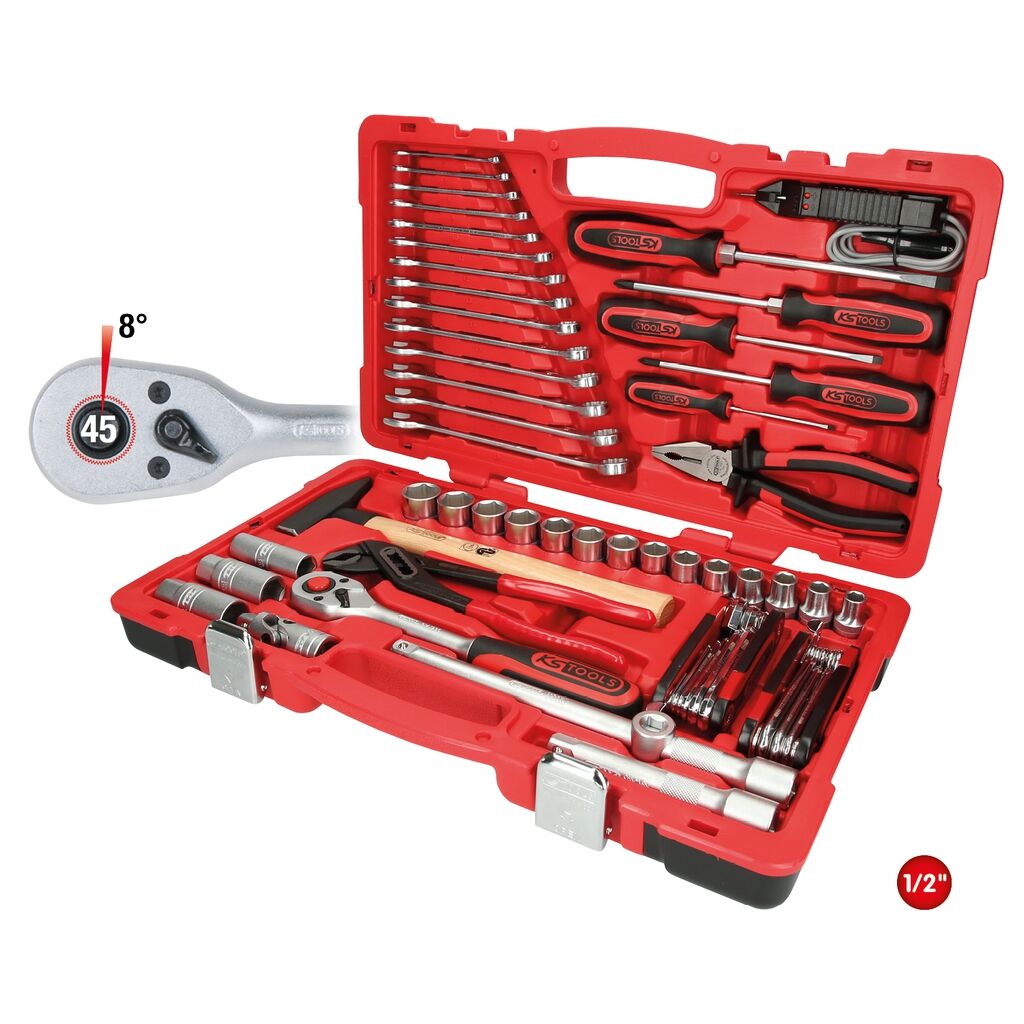 KS TOOLS Universal Werkzeug Set 1/2" 47-teilig im Koffer