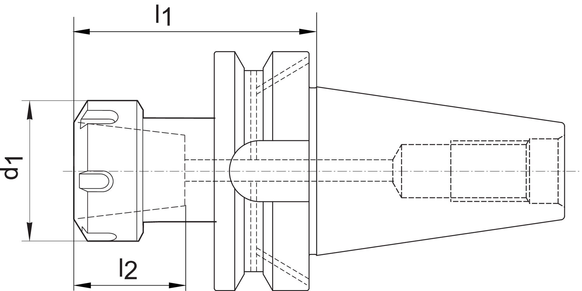 HAIMER Spannzangenfutter JISB6339MAS/BT BT40