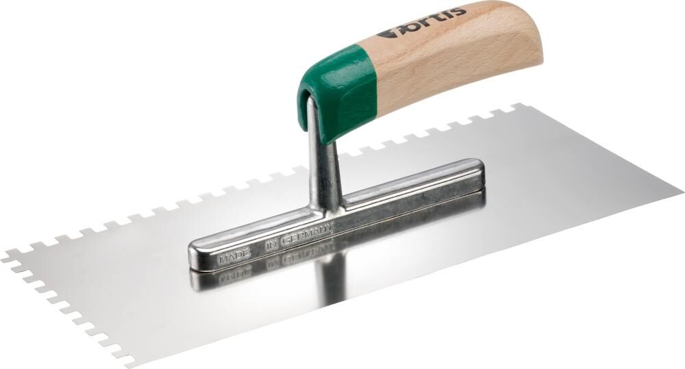 FORTIS Glättekelle gezahnt Edelstahl 280x130mm 6x6mm Edelstahl