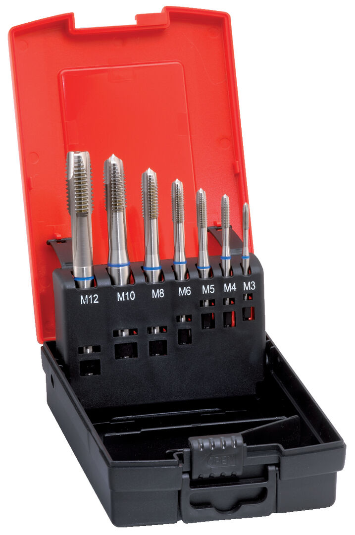 FORMAT Maschinengewindebohrer DIN 371/376-B VA HSSE M3-12 Set