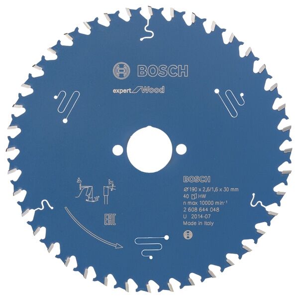 BOSCH Kreissägeblatt HW Expert 190x30x2,6 40T