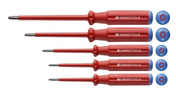 PB SWISS TOOLS Tools Schraubendreher-Set VDE 5-teilig Torx im Karton