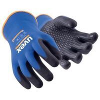 UVEX Montagehandschuhe athletic lite dry Gr. 6 Nitril-Noppen blau/schwarz 6003.3