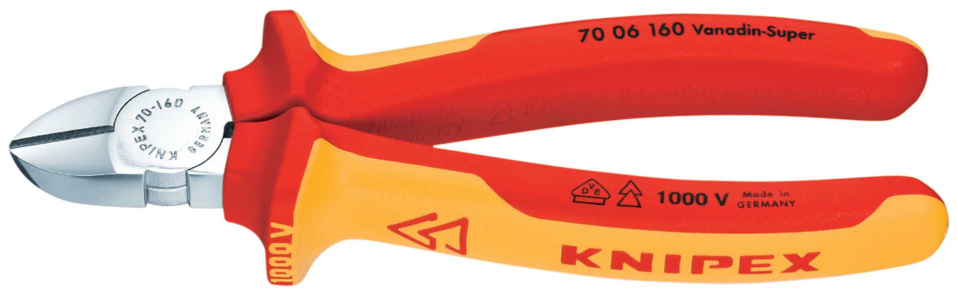 KNIPEX 70 06 160 Seitenschneider isoliert Mehrkohne VDE verch. 160mm