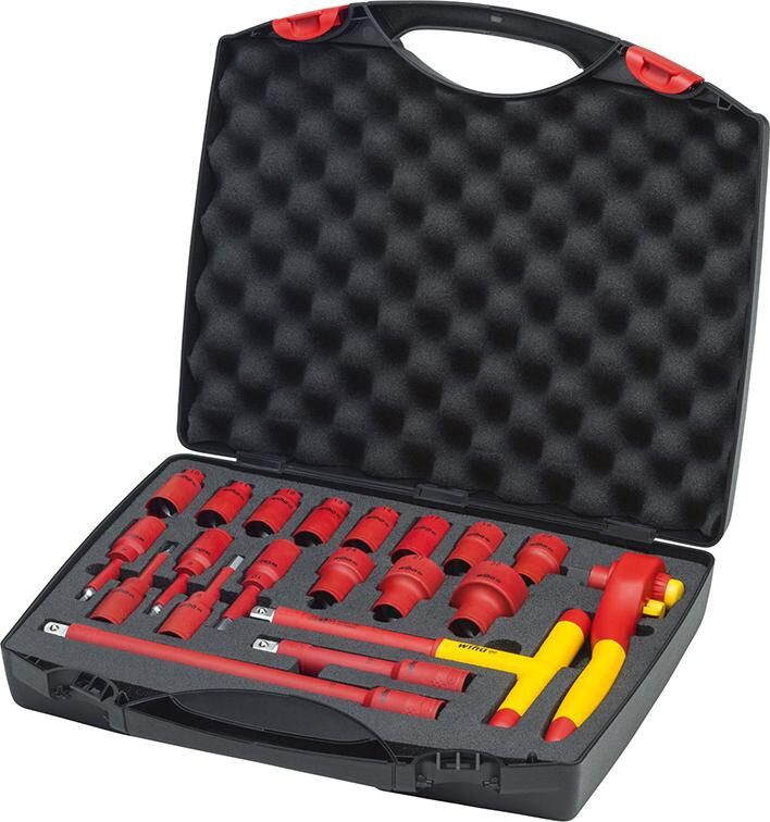 WIHA Steckschlüssel-Set 1/2" VDE 20-teilig im Koffer