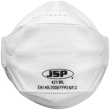 JSP Atemschutzmaske SPRINGFIT 400 Serie FFP2 NR D ohne Ventil Typ 421