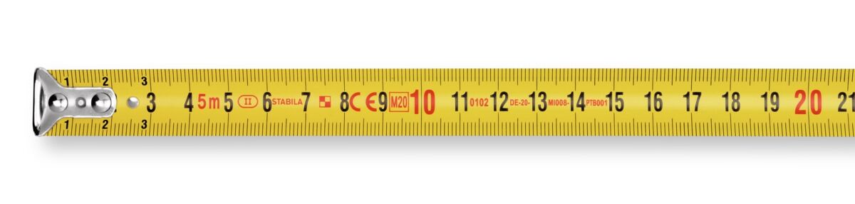 STABILA Taschenbandmaß BM 100 8m metrische Skala