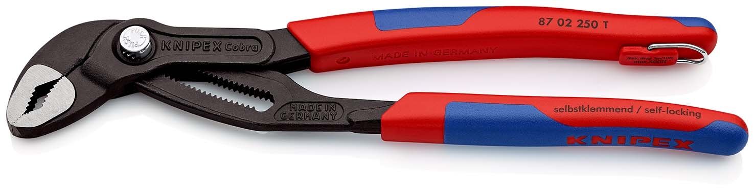 KNIPEX Hightech-Wasserpumpenzange Cobra 250mm Mehrkomponenten-Hülle atramentiert 87 02 250 T