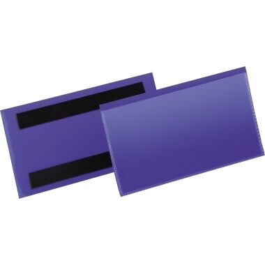 DURABLE Etikettentasche 174207 magnetisch 150x67mm dunkelblau 50 Stück