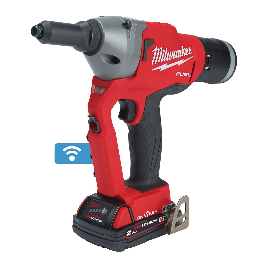 MILWAUKEE Akku-Blindnietgerät M18ONEFPRT-202X 2x2Ah Ladegerät Box