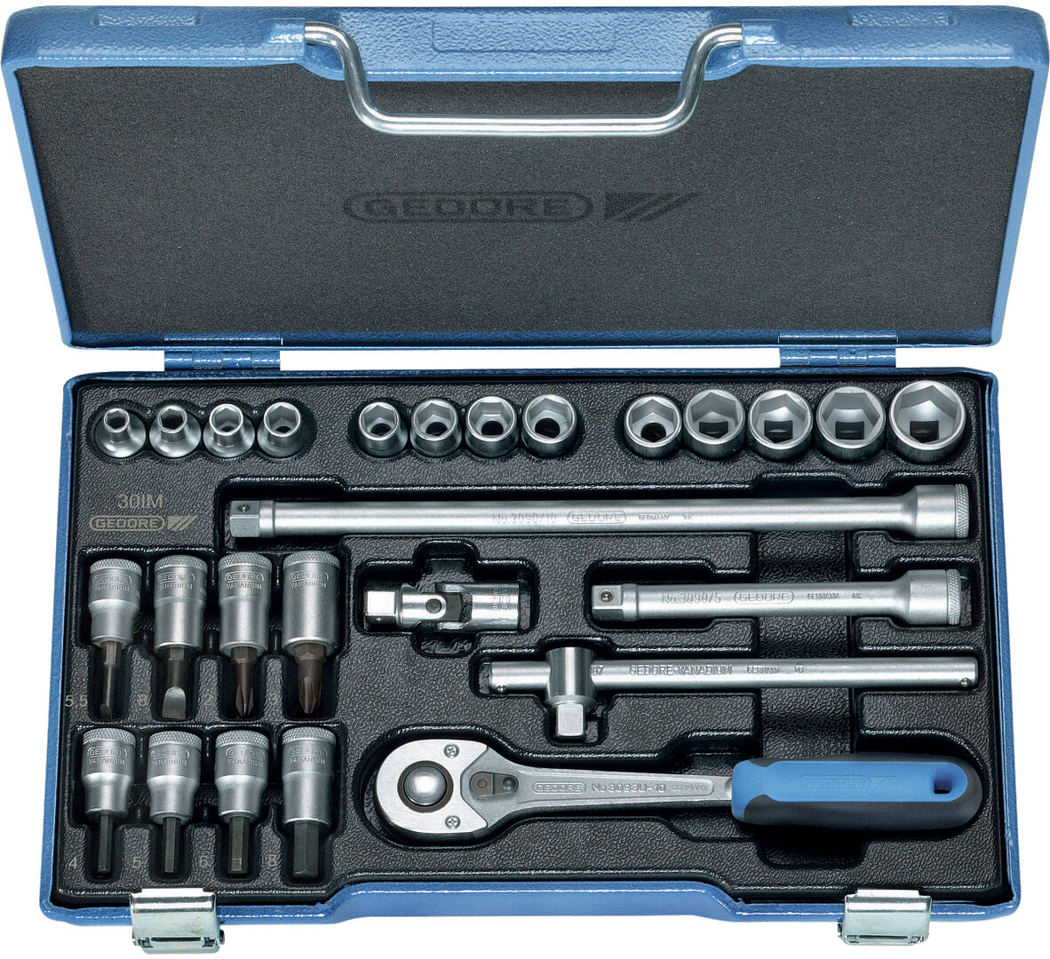 GEDORE Steckschlüssel-Set 3/8" 26-tlg 6-kant IN-IS-PH 30 IMU-10 6229740