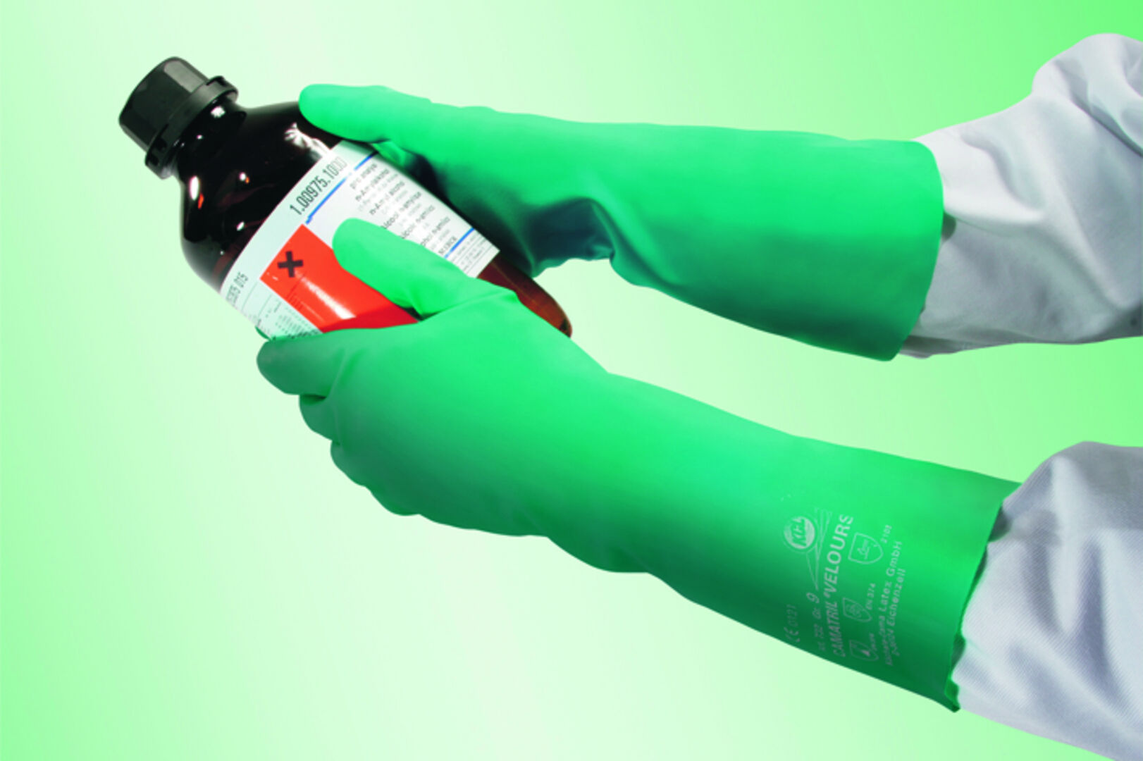 KCL Schutzhandschuh CAMATRIL VELOURS 732 grün 400mm lange Stulpe Gr. 9