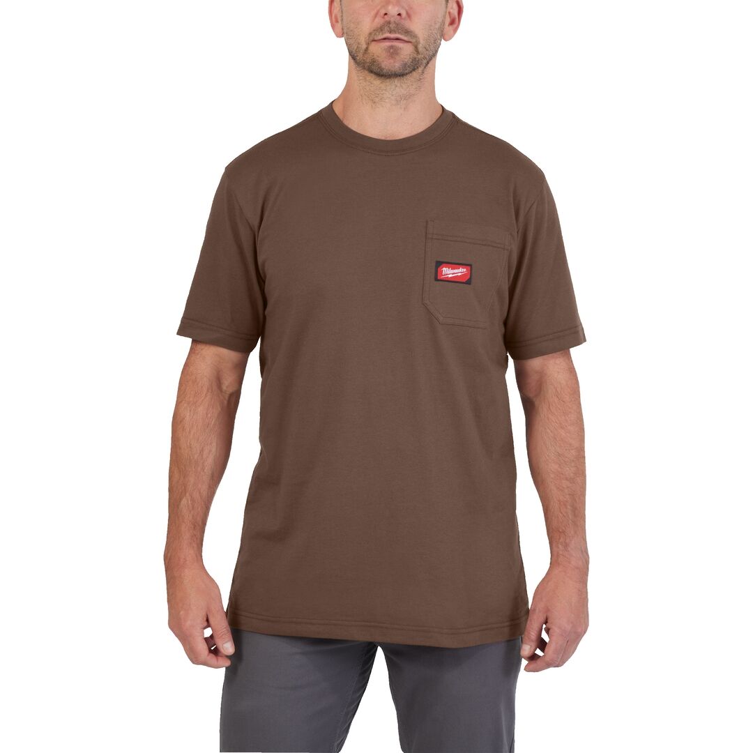 MILWAUKEE T-Shirt mit UV-Schutz WTSSBR-M braun