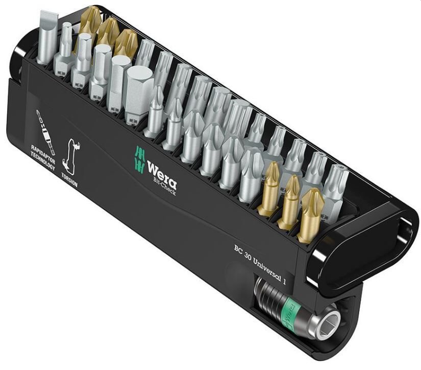 WERA Bitsortiment 30-teilig BC 30 Bit Check Universal