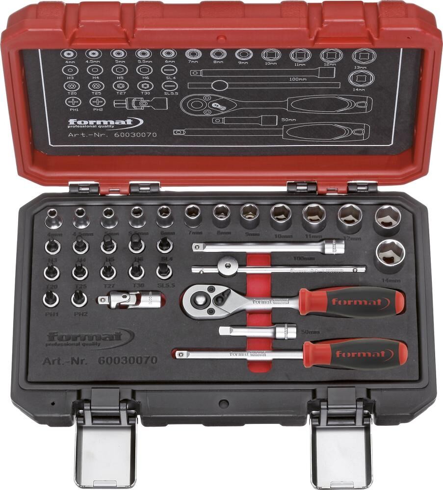 FORMAT Steckschlüssel Set 1/4" 31-teilig