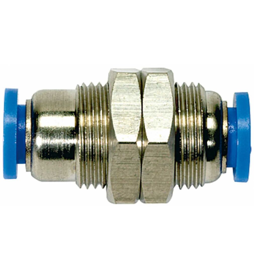 RIEGLER Gerade Schott-Steckverb. B-Ser. M14x1 Kunststoff D6